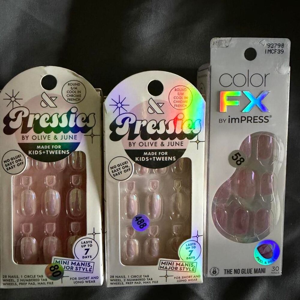 Color FX and Olive and June preteen press ons